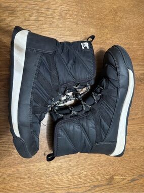 Sorel Kids Black & Gray Winter Lace-Up Boots